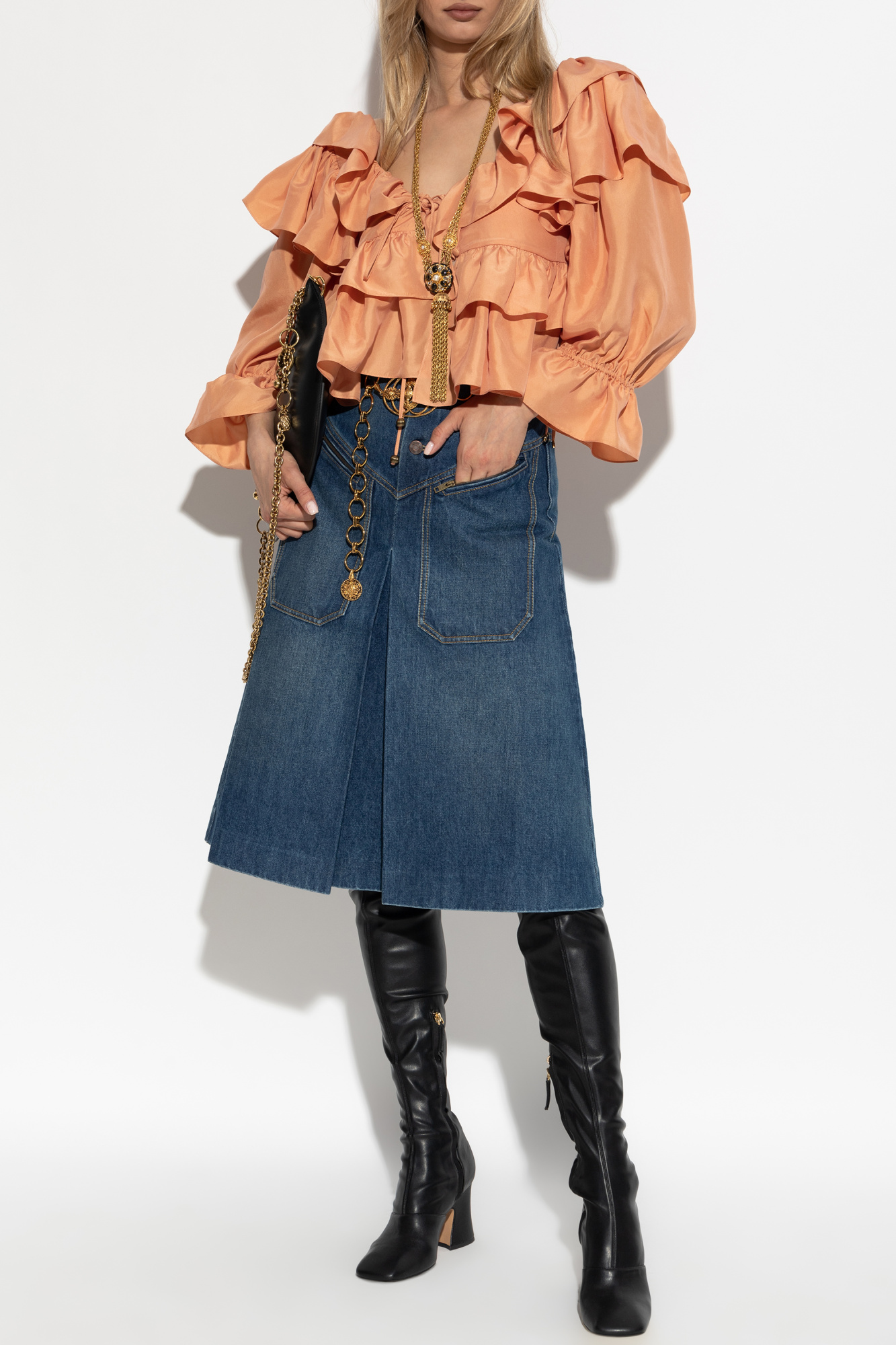 【関税込み】CHLOE Denim skirt Blue Denim skirt Chloé - Vitkac Canada